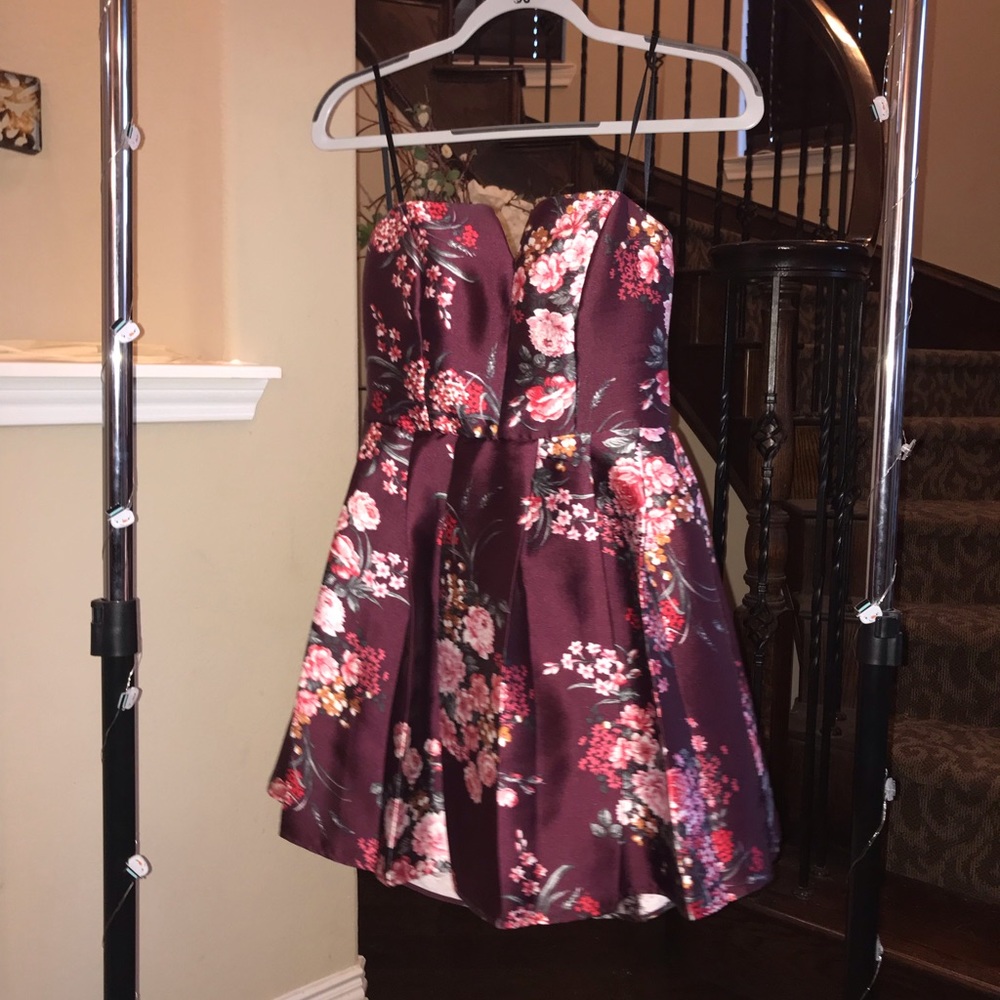 Window Strapless Homecoming Dress